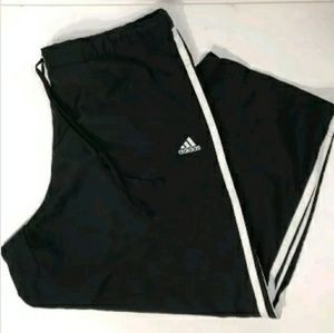 Adidas 3 Stripe Black & White Capris womens sz sm